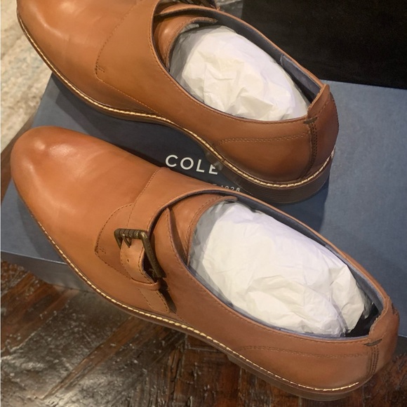 Cole Haan Men's Tan Leather Derbys - Picture 3 of 7